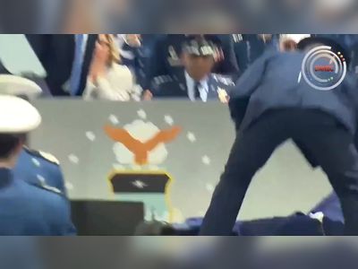 Joe Biden falls at the Air Force Graduation
